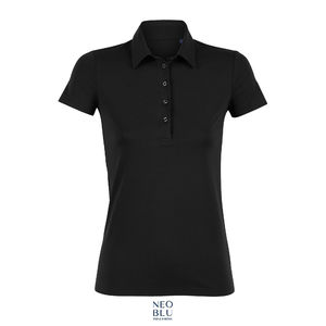 Polo jersey personnalisé | Oscar Women Noir profond