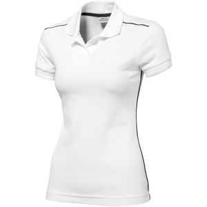 Polo publicitaire manches courtes femme Backhand Blanc