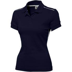 Polo publicitaire manches courtes femme Backhand Marine