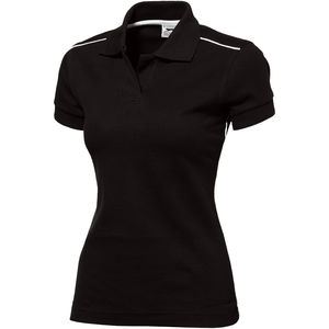 Polo publicitaire manches courtes femme Backhand Noir