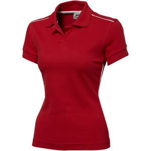 Polo publicitaire manches courtes femme Backhand Rouge