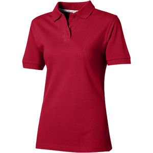 Polo publicitaire manches courtes femme Forehand Rouge foncé