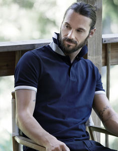 Polo publicitaire homme manches courtes | Ronde Navy