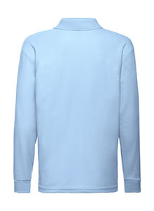 Polo enfant manches longues publicitaire | Kids 65/35 Long Sleeve Polo Sky Blue