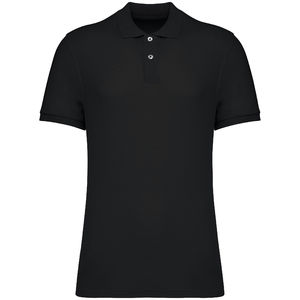 Polo personnalisé bio maille piquée homme Black