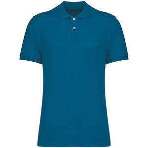 Polo personnalisé bio maille piquée homme Blue Sapphire