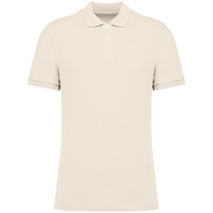 Polo personnalisé bio maille piquée homme Ivory