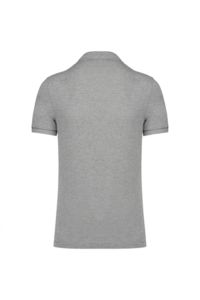 Polo personnalisé bio maille piquée homme Moon grey heather