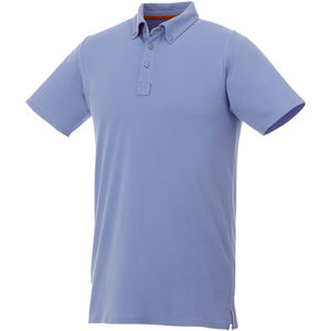 Polo personnalisé boutonné manches courtes homme Atkinson Bleu clair