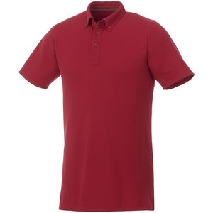 Polo personnalisé boutonné manches courtes homme Atkinson Rouge