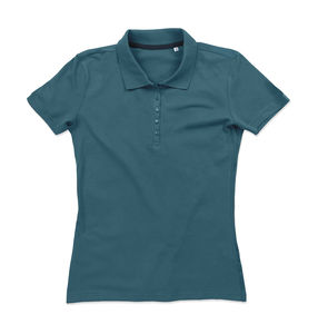 Polo publicitaire femme manches courtes | Hanna Polo Women Pacific Blue