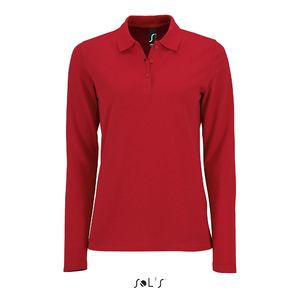 Polo personnalisé piqué femme | Perfect LSL Women Rouge