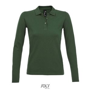 Polo personnalisé piqué femme | Perfect LSL Women Vert bouteille