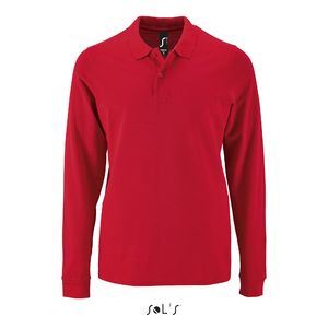 Polo personnalisé piqué manches longues homme | Perfect LSL Men Rouge