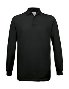 Polo personnalisé homme manches longues | Safran LSL Polo Black