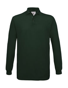 Polo personnalisé homme manches longues | Safran LSL Polo Bottle Green