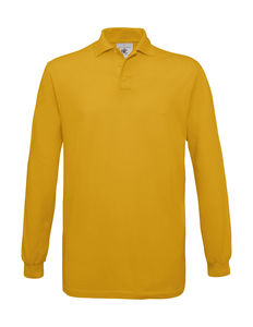 Polo personnalisé homme manches longues | Safran LSL Polo Gold