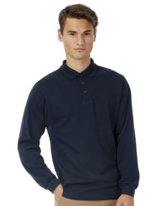 Polo personnalisé homme manches longues | Safran LSL Polo Navy