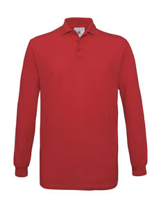 Polo personnalisé homme manches longues | Safran LSL Polo Red