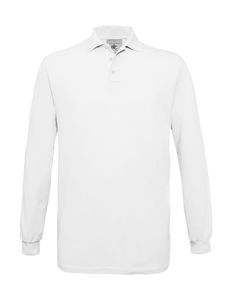 Polo personnalisé homme manches longues | Safran LSL Polo White