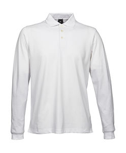 Polo personnalisé homme manches longues | Rituvik White