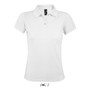 Polo personnalisé femme polycoton | Prime Women Blanc