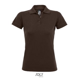 Polo personnalisé femme polycoton | Prime Women Chocolat