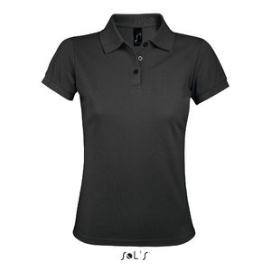 Polo personnalisé femme polycoton | Prime Women Gris foncé