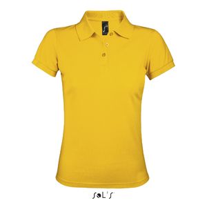 Polo personnalisé femme polycoton | Prime Women Jaune