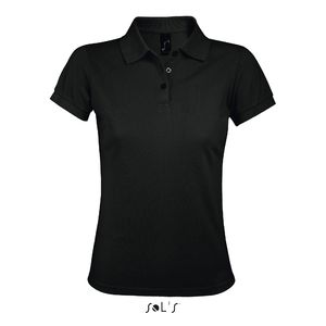 Polo personnalisé femme polycoton | Prime Women Noir