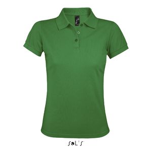 Polo personnalisé femme polycoton | Prime Women Vert prairie