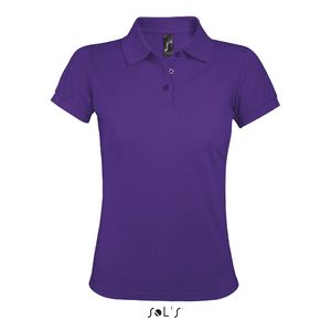 Polo personnalisé femme polycoton | Prime Women Violet foncé