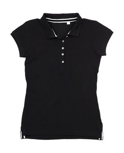 Polo personnalisé cintré femme manches courtes | Newland Black