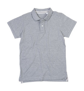 Polo publicitaire homme manches courtes | Mandelson Heather Grey Melange