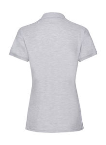 Polo publicitaire femme manches courtes | Ladies Premium Polo Heather Grey