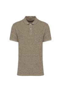 Polo bio et recyclé homme publicitaire | Towel Terry Cream Coffee