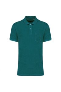 Polo bio et recyclé homme publicitaire | Towel Terry Peacock Green