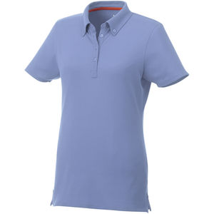 Polo publicitaire boutonné manches courtes femme Atkinson Bleu clair