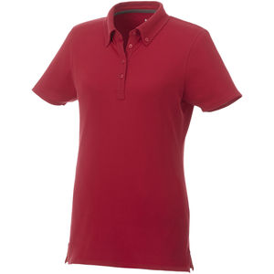 Polo publicitaire boutonné manches courtes femme Atkinson Rouge