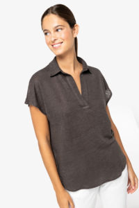 Polo coupe ajustée 100% lin homme publicitaire