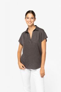 Polo coupe ajustée 100% lin homme publicitaire 8