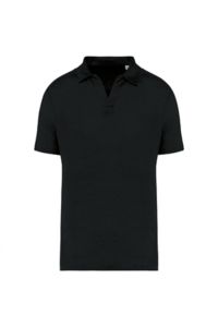 Polo coupe ajustée recyclé homme publicitaire Black