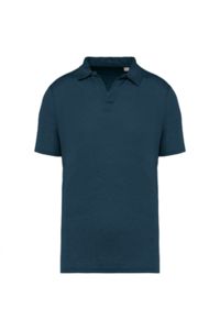 Polo coupe ajustée recyclé homme publicitaire Peacock blue