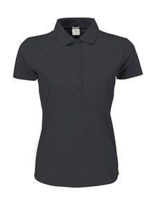 Polo publicitaire cintré femme manches courtes | Sabro Dark Grey