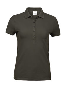 Polo publicitaire cintré femme manches courtes | Sabro Dark Olive