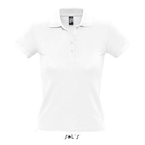 Polo publicitaire femme | People Blanc