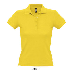 Polo publicitaire femme | People Jaune