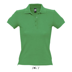 Polo publicitaire femme | People Vert prairie