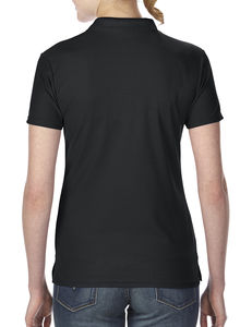 Polo personnalisé femme manches courtes cintré | Orillia Black