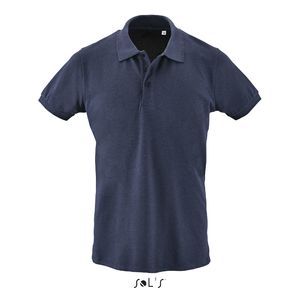 Polo publicitaire coton élasthanne homme | Phoenix Men Denim chiné